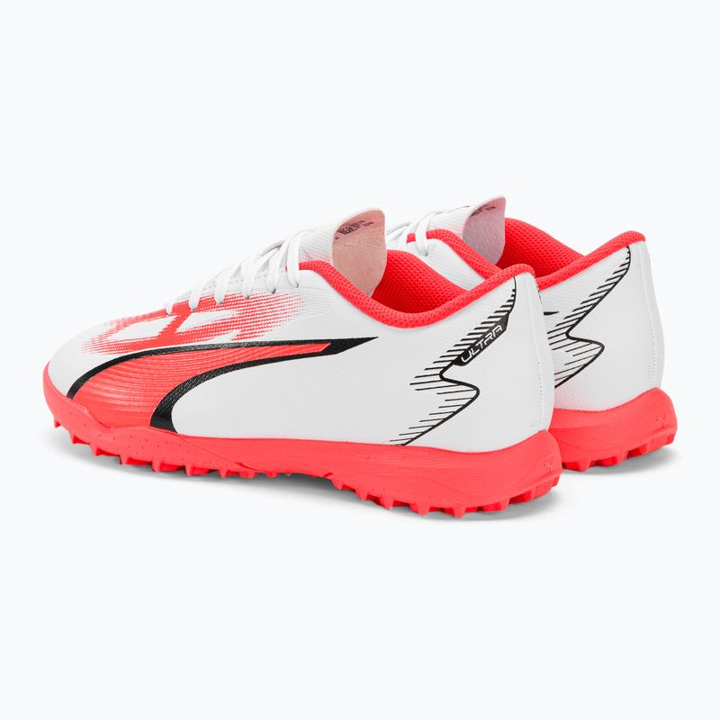 PUMA Ultra Play TT Jr children's football boots puma white/puma black/fire orchid 3