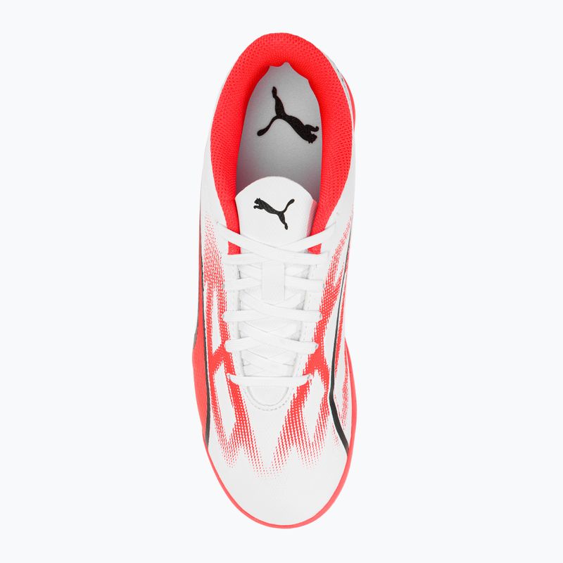 PUMA Ultra Play TT Jr children's football boots puma white/puma black/fire orchid 6