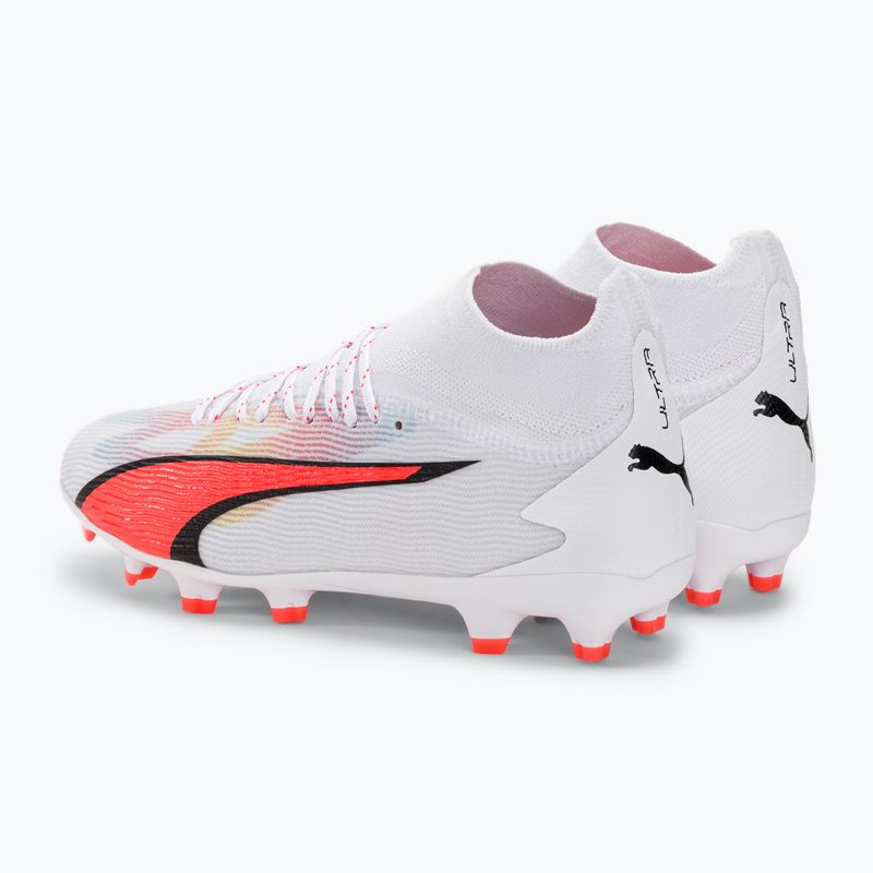 PUMA Ultra Pro FG/AG Jr children's football boots puma white/puma black/fire orchid 3