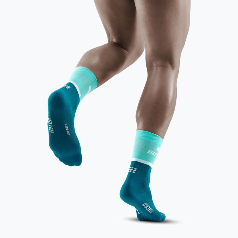 CEP Men's Compression Running Socks 4.0 Mid Cut ocean/petrol 6