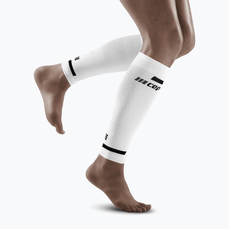 Women's calf compression bands CEP The run 4.0 white 4