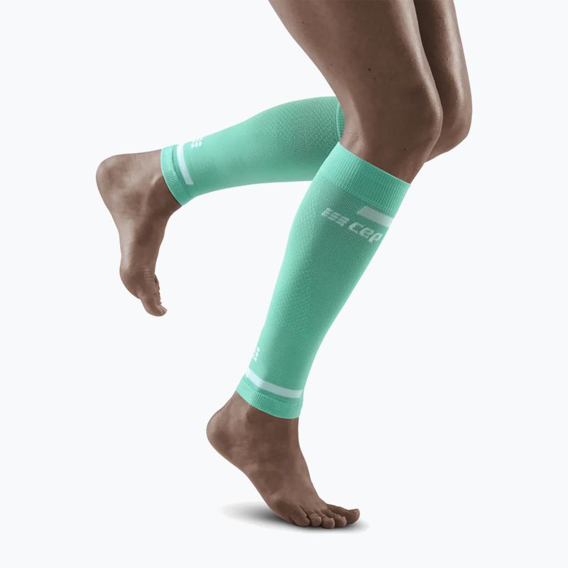 Women's calf compression bands CEP The run 4.0 ocean 4