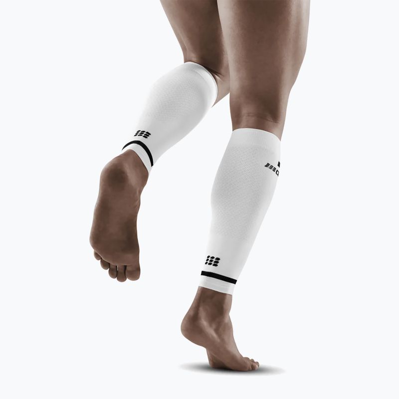 Men's calf compression bands CEP The run 4.0 white 5