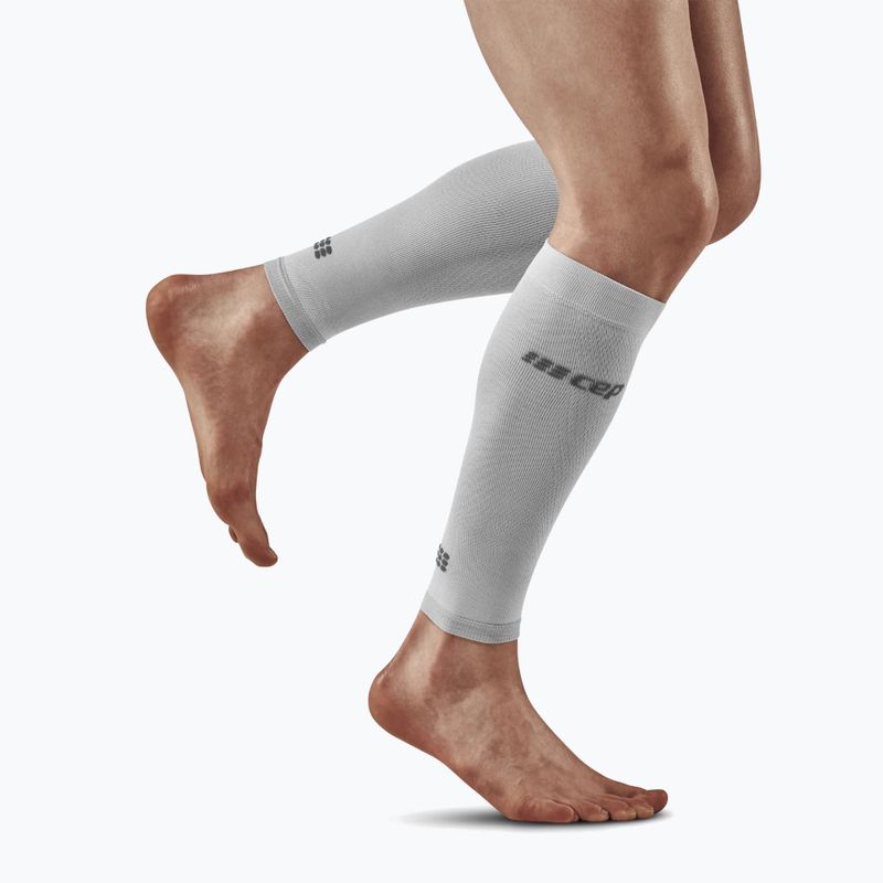 Men's calf compression bands CEP Ultralight carbon white 4