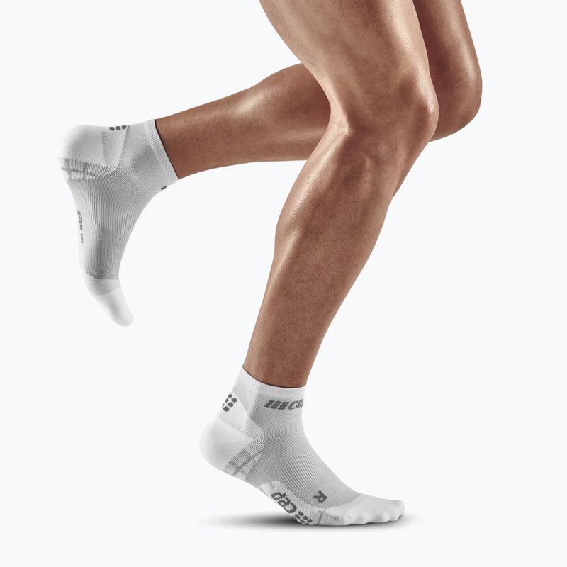 CEP Ultralight Low Cut carbon white men's compression running socks 5
