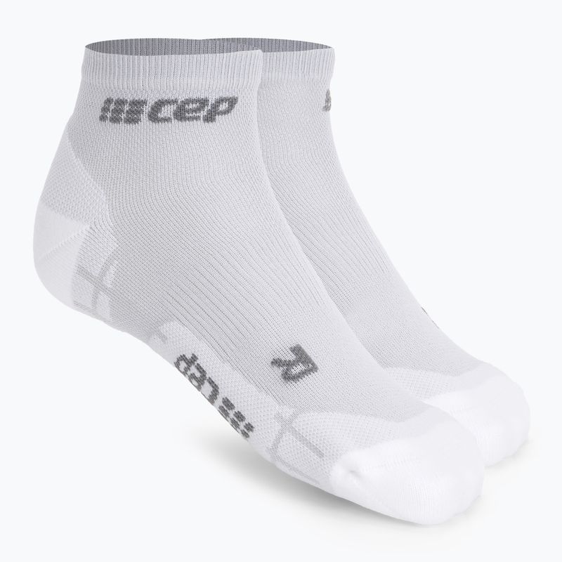 CEP Ultralight Low Cut carbon white men's compression running socks