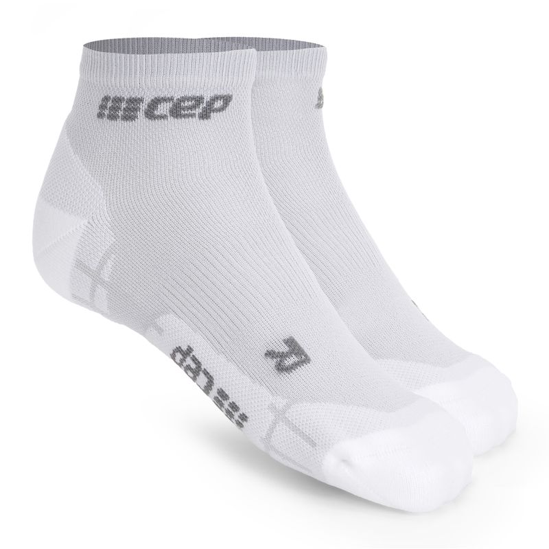 CEP Ultralight Low Cut carbon white men's compression running socks 2