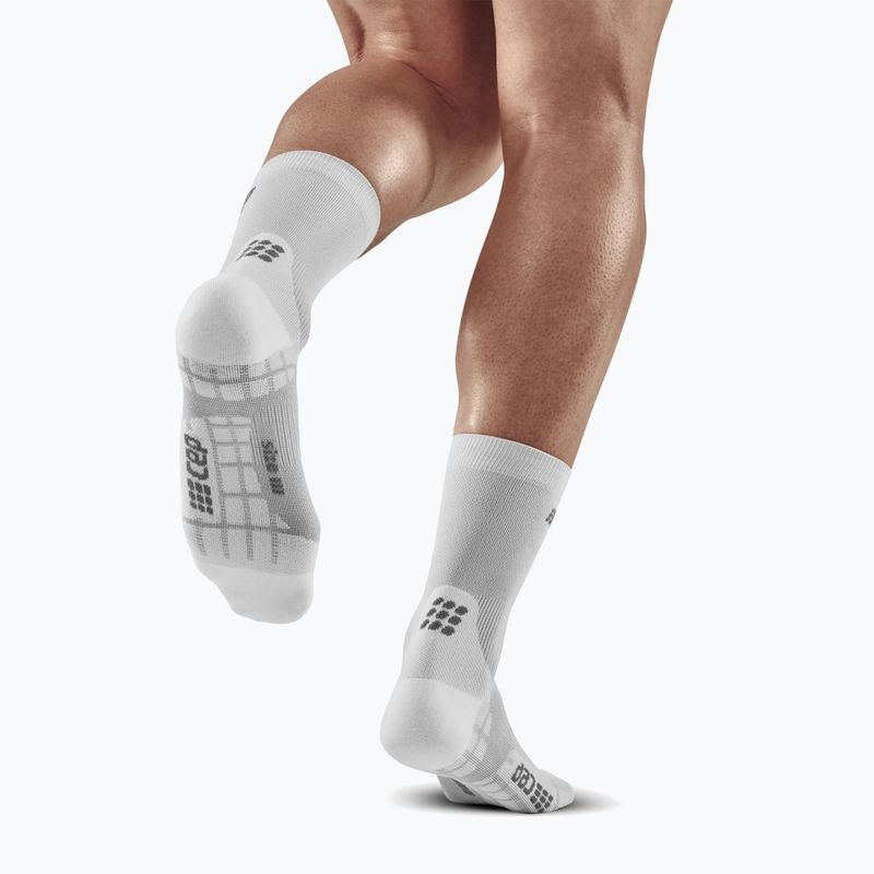 CEP Ultralight Short carbon white men's compression running socks 3