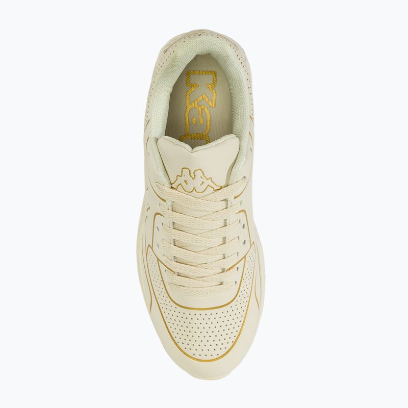 Kappa women's Harlem Emb GC off white/gold shoes 5