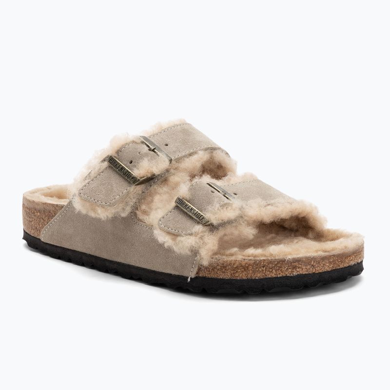 BIRKENSTOCK Arizona Shearling SL Regular taupe flip-flops
