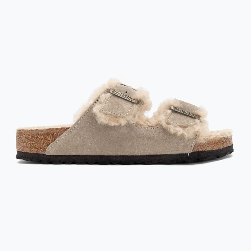 BIRKENSTOCK Arizona Shearling SL Regular taupe flip-flops 2