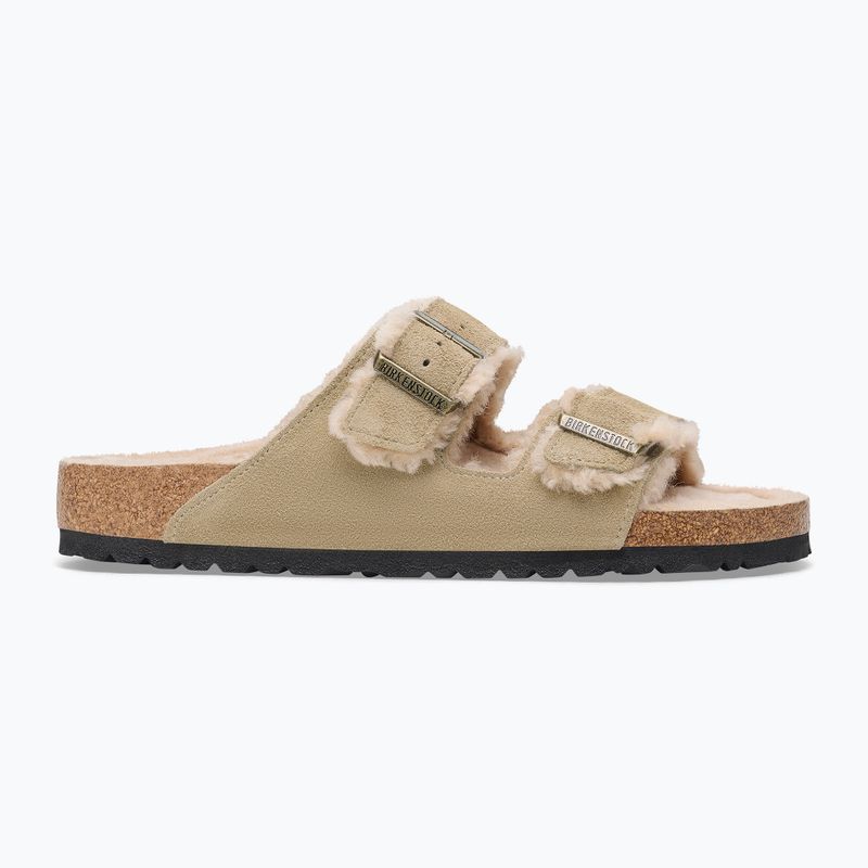 BIRKENSTOCK Arizona Shearling SL Regular taupe flip-flops 9