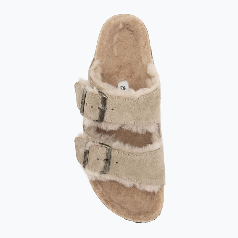 BIRKENSTOCK Arizona Shearling SL Narrow taupe flip-flops 5