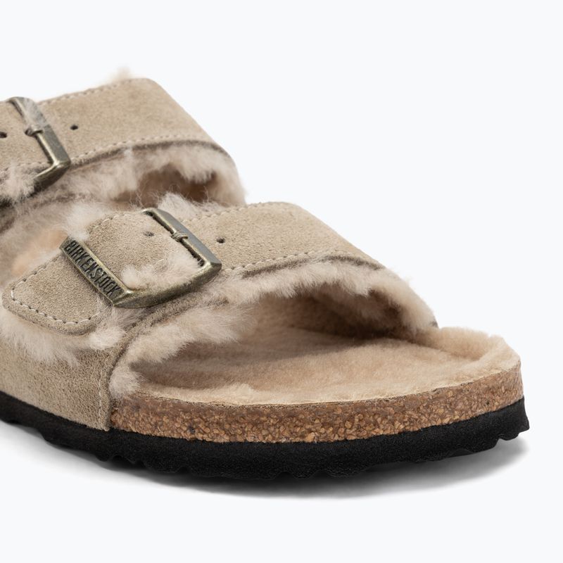 BIRKENSTOCK Arizona Shearling SL Narrow taupe flip-flops 7