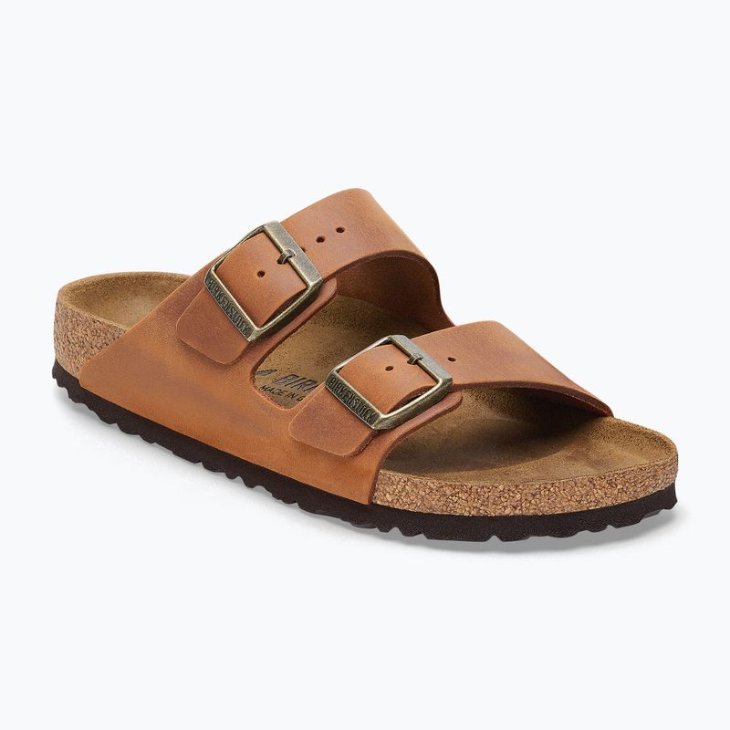 BIRKENSTOCK Arizona LEOI Narrow cognac slides 8