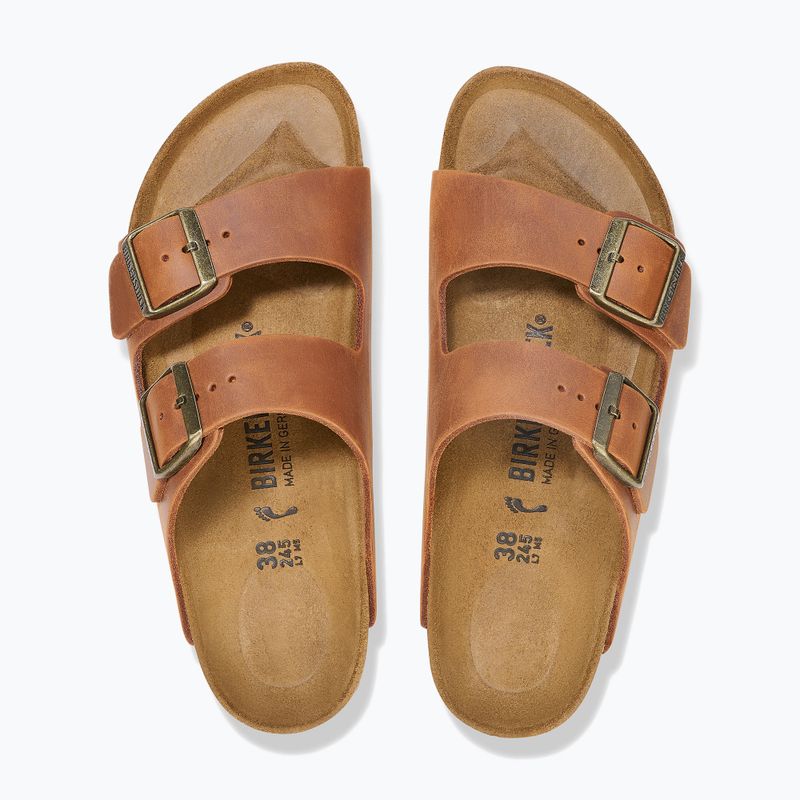 BIRKENSTOCK Arizona LEOI Narrow cognac slides 10