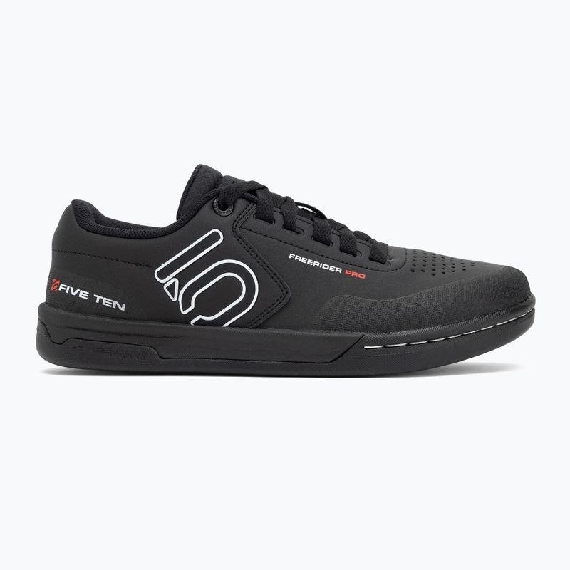 Men's adidas FIVE TEN Freerider Pro core black/cloud white/cloud white platform cycling shoes 2