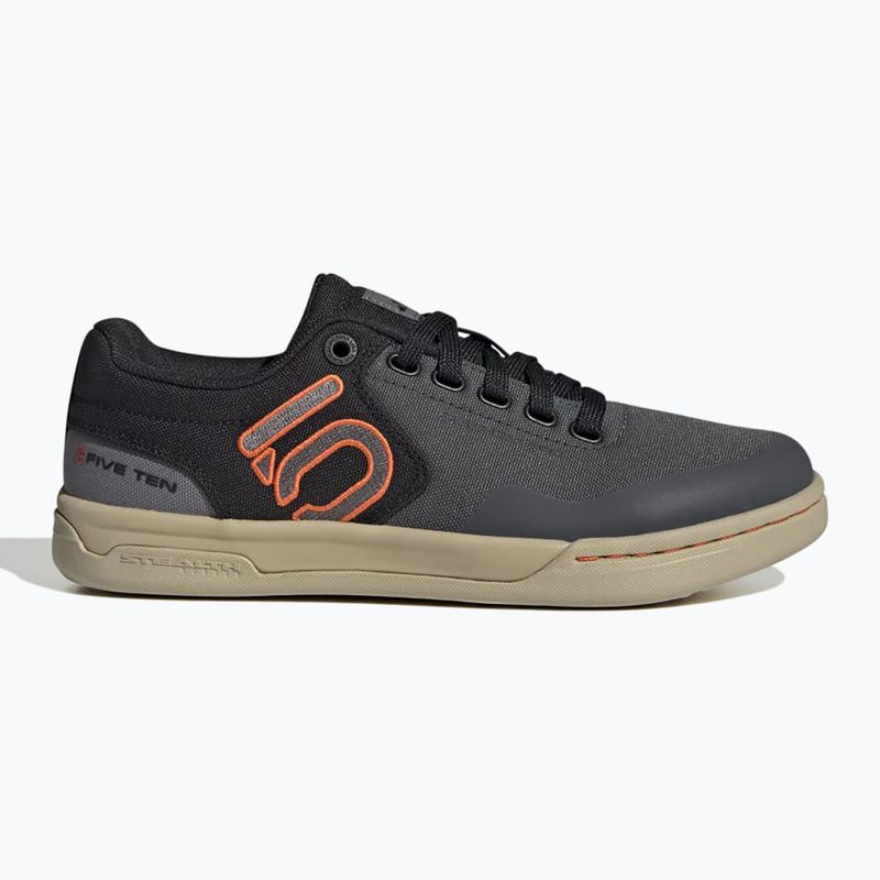 Women's platform cycling shoes adidas FIVE TEN Freerider Pro Canvas W grey six/grey four/impact orange 8