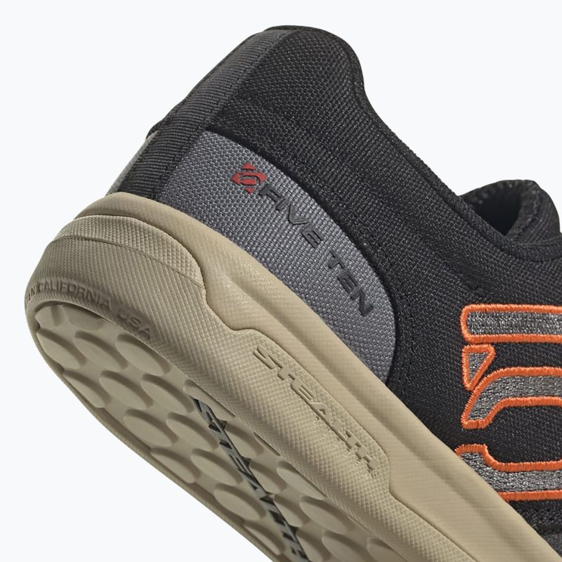 Women's platform cycling shoes adidas FIVE TEN Freerider Pro Canvas W grey six/grey four/impact orange 13