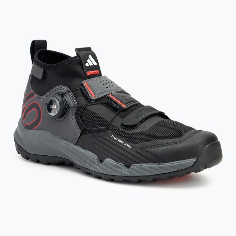 Men's MTB cycling shoes adidas FIVE TEN Trailcross Pro Clip-In grey five / core black / red