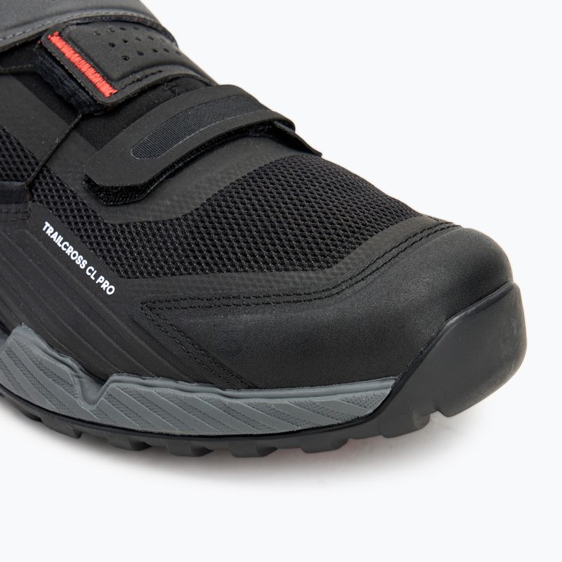 Men's MTB cycling shoes adidas FIVE TEN Trailcross Pro Clip-In grey five / core black / red 7