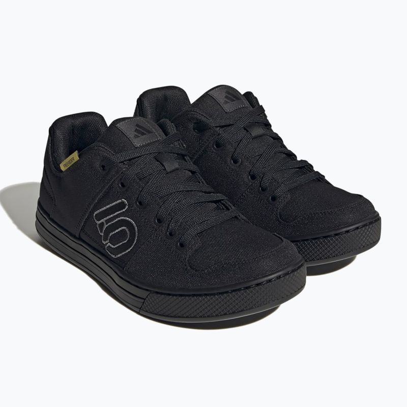 Men's platform cycling shoes adidas FIVE TEN Freerider Canvas core black/dgh solid grey/grey five 8