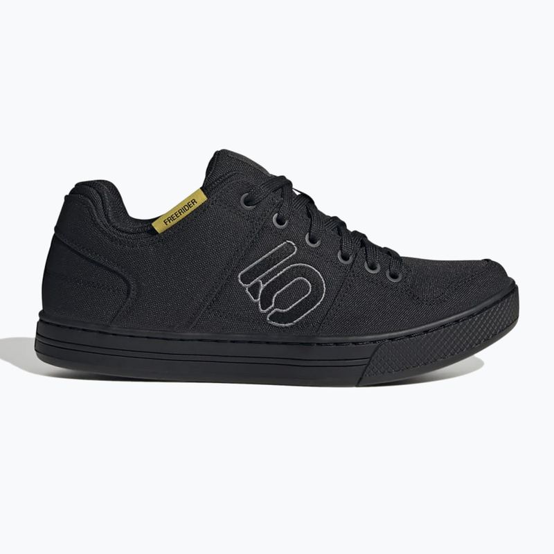 Men's platform cycling shoes adidas FIVE TEN Freerider Canvas core black/dgh solid grey/grey five 9