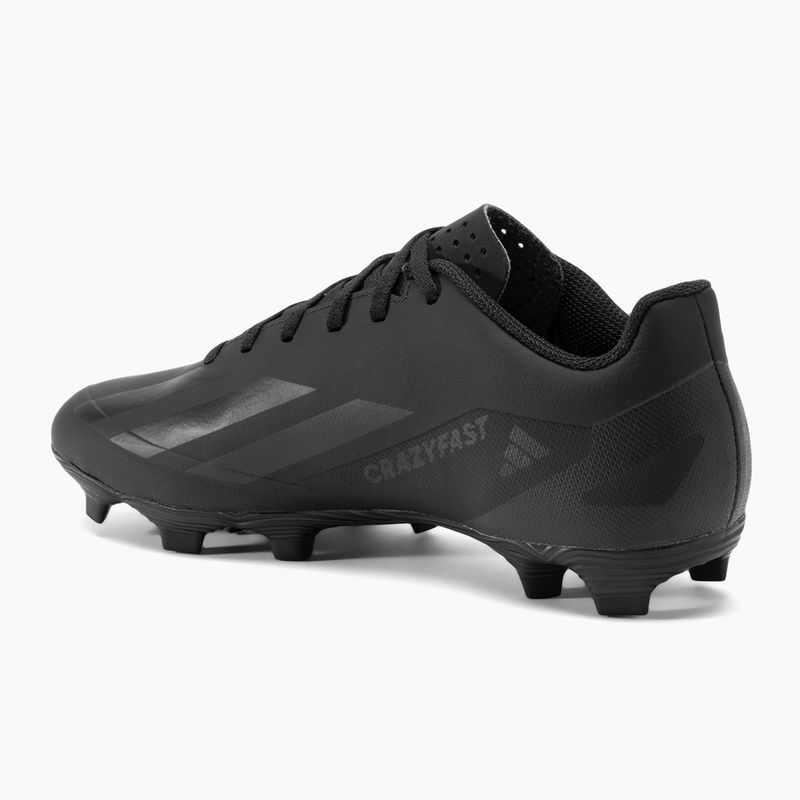 Men's adidas X Crazyfast 4 FxG core black football boots 3