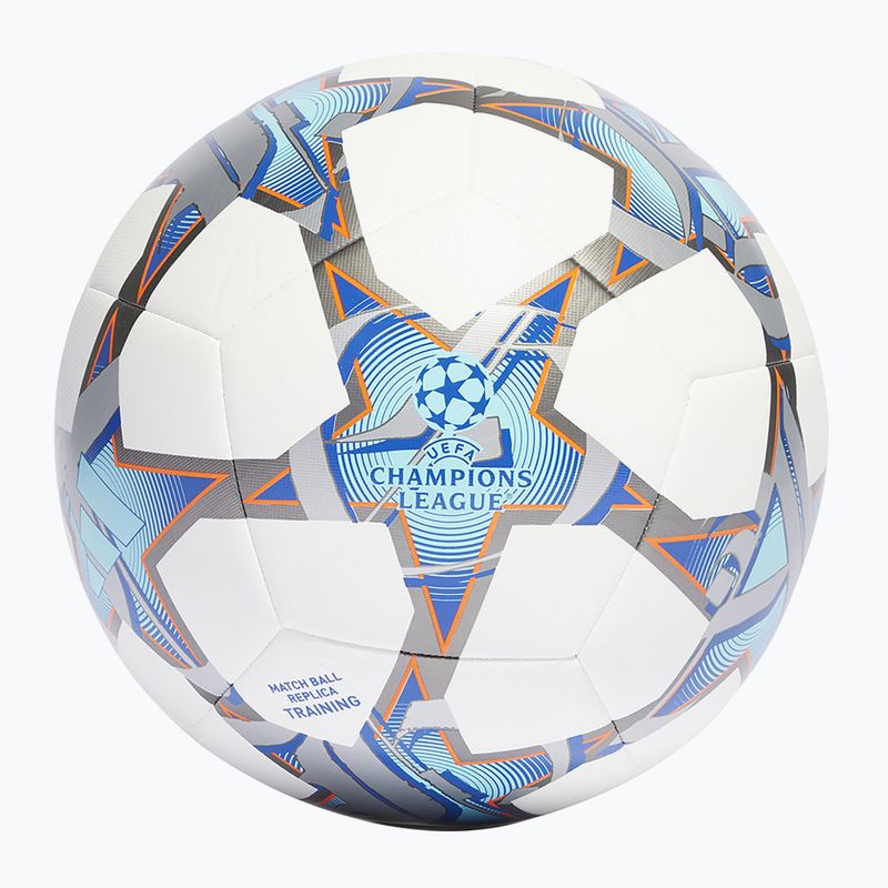adidas UCL Training football 23/24 white/silver metallic/bright cyan/royal size 4