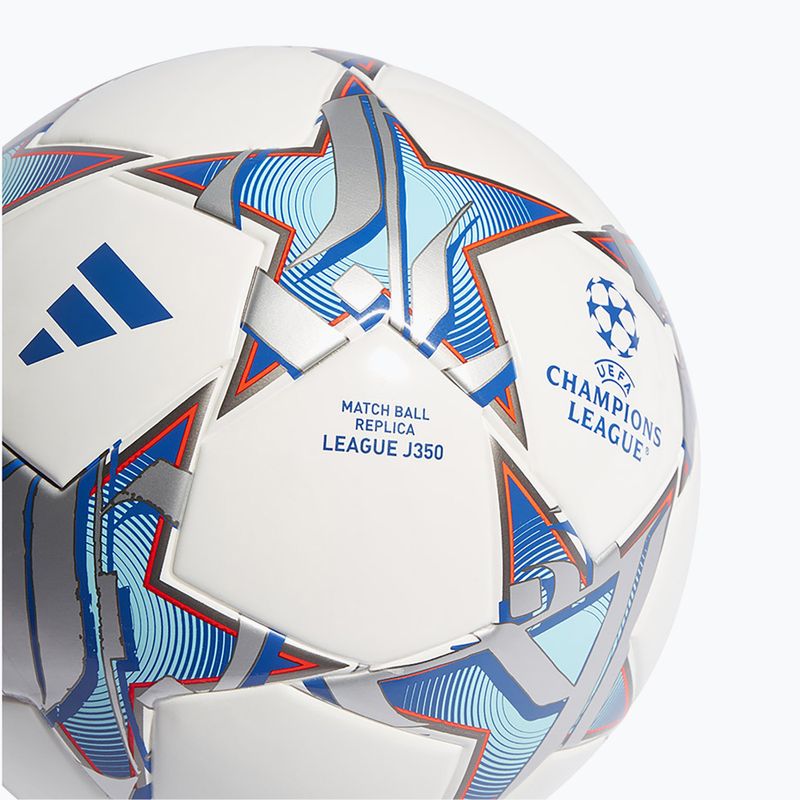 adidas UCL League 23/24 football white/silver metallic/bright cyan/royal blue size 4 4