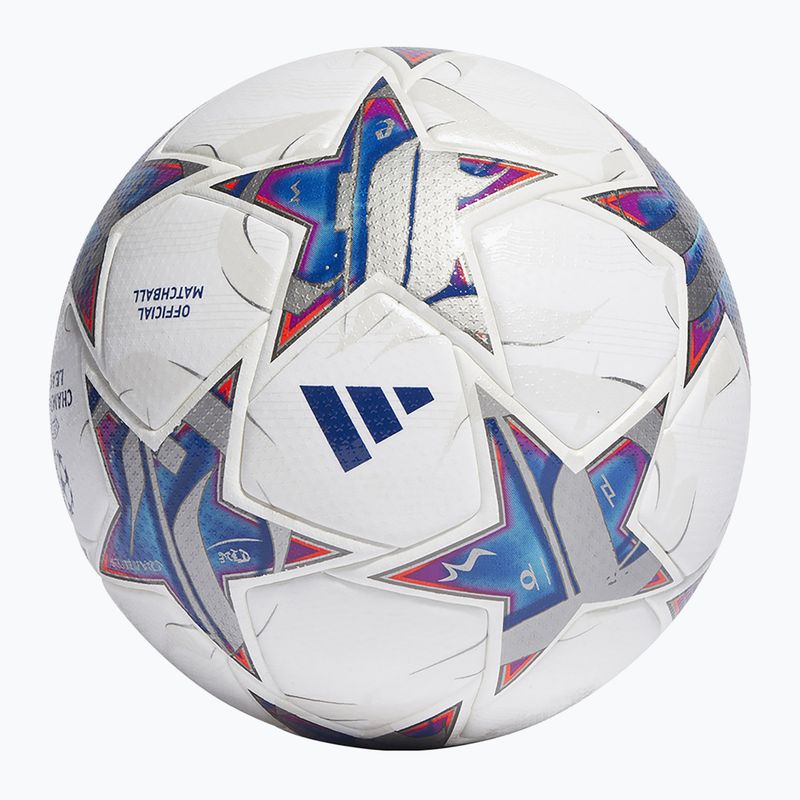 adidas UCL PRO 23/24 football white/silver metallic/bright cyan/royal blue size 5 2