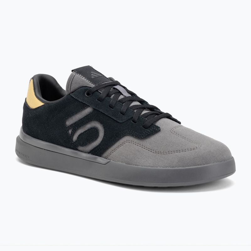 Men's adidas FIVE TEN Sleuth core black/charcoal/oat platform cycling shoes