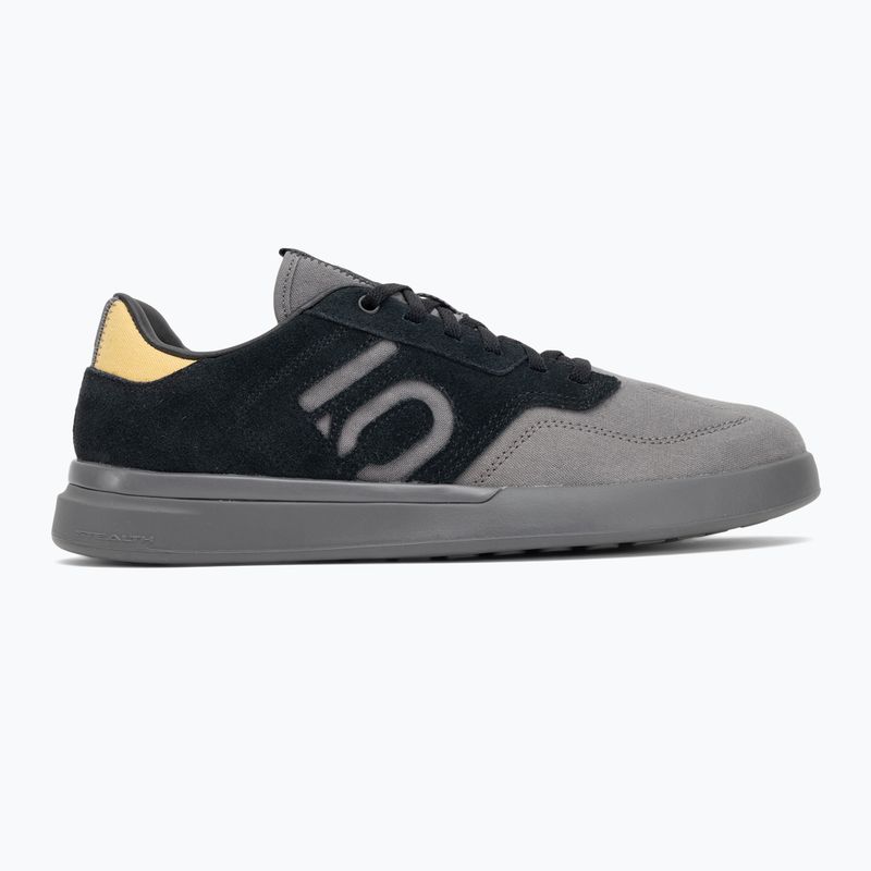 Men's adidas FIVE TEN Sleuth core black/charcoal/oat platform cycling shoes 2