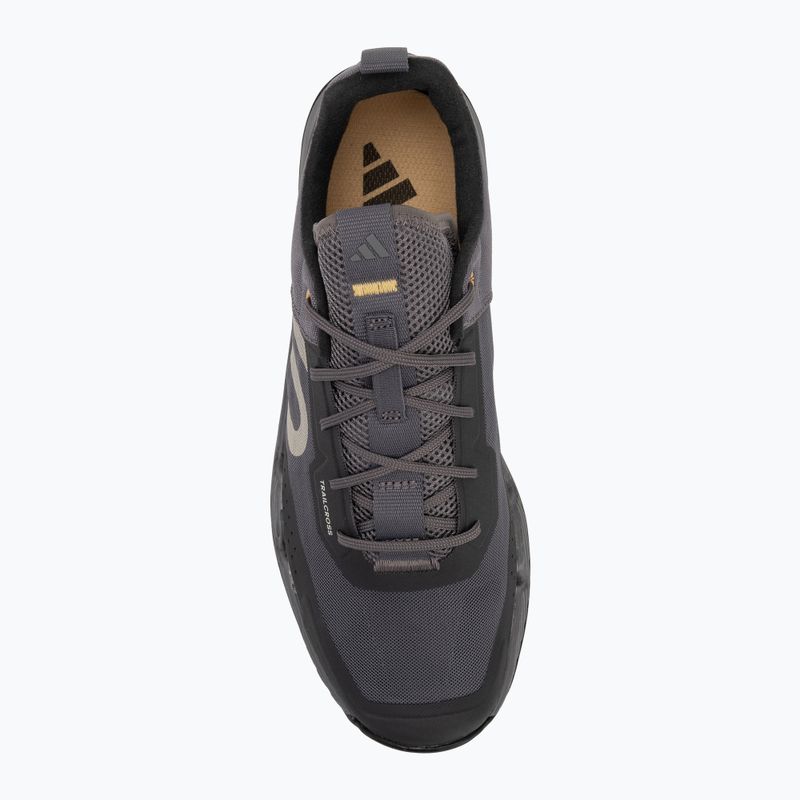 Men's adidas FIVE TEN Trailcross LT platform cycling shoes charcoal/putty grey/oat 5