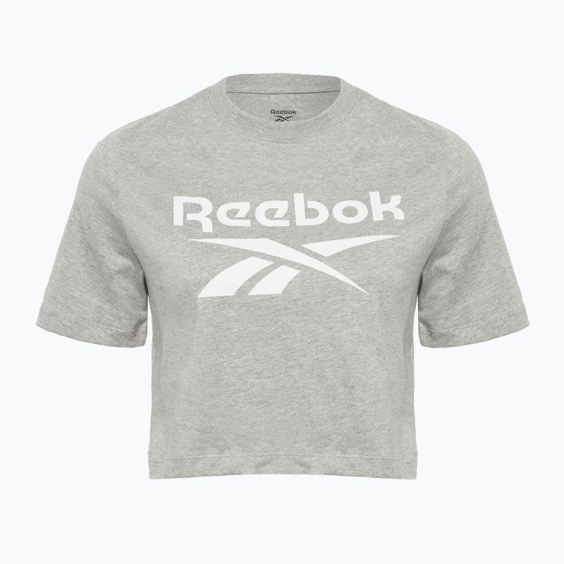 Women's T-shirt Reebok Identity Big Logo Crop Tee medium grey heather