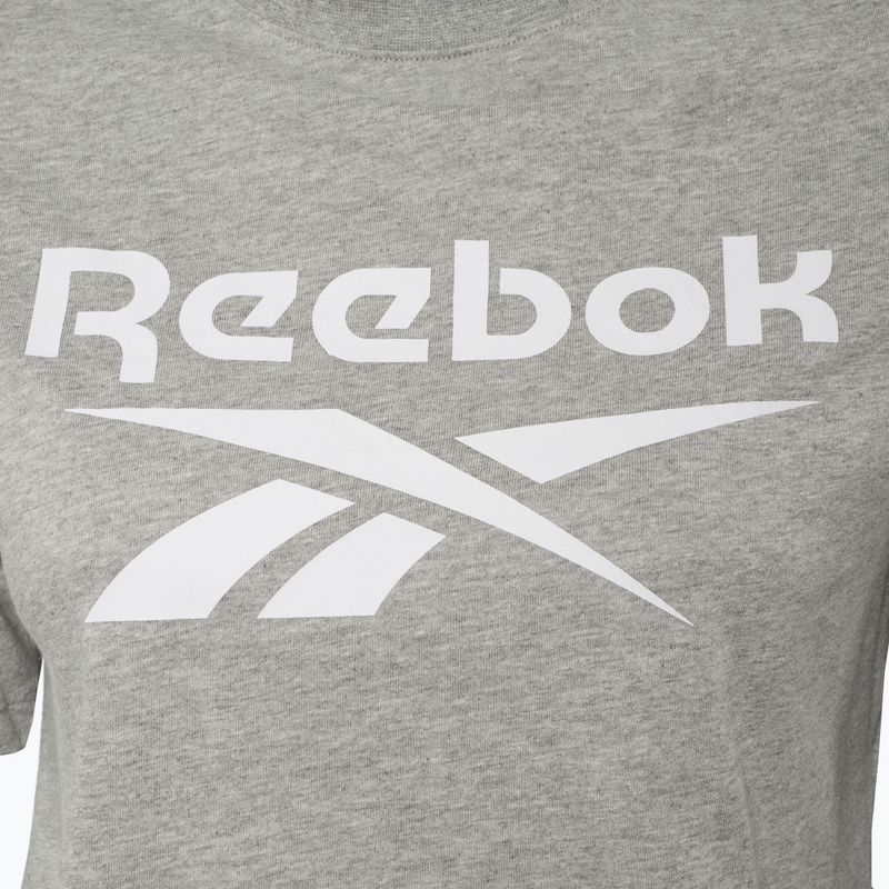 Women's T-shirt Reebok Identity Big Logo Crop Tee medium grey heather 3