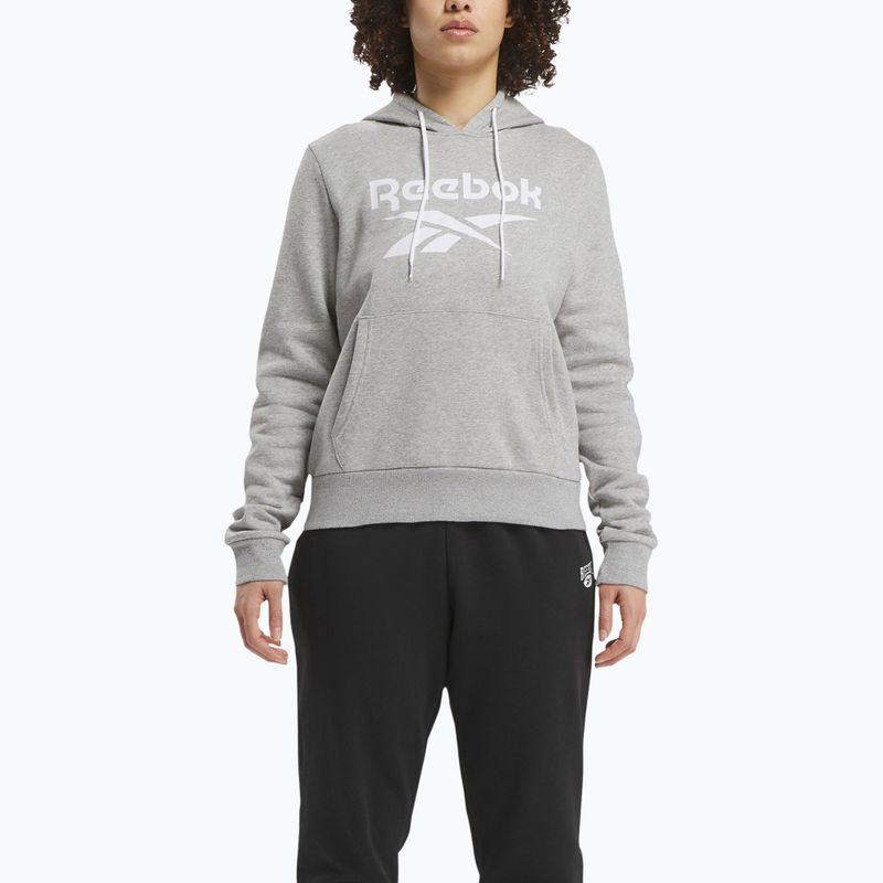 Women's sweatshirt Reebok Identity Big Logo Fleece medium grey heather