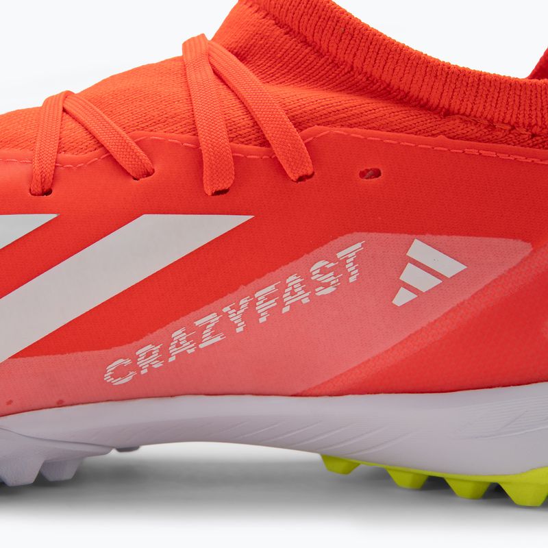 Men's adidas X Crazyfast League TF football boots solar red/cloud white/team solar yellow 8