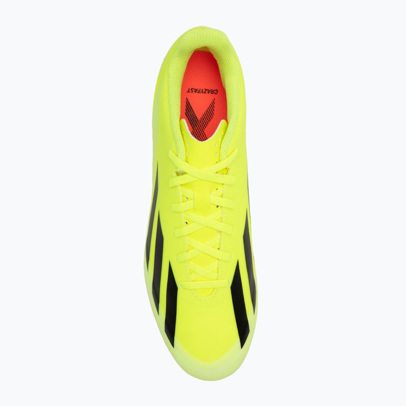 Men's adidas X Crazyfast Club FxG team football boots solar yellow/core black/cloud white 5