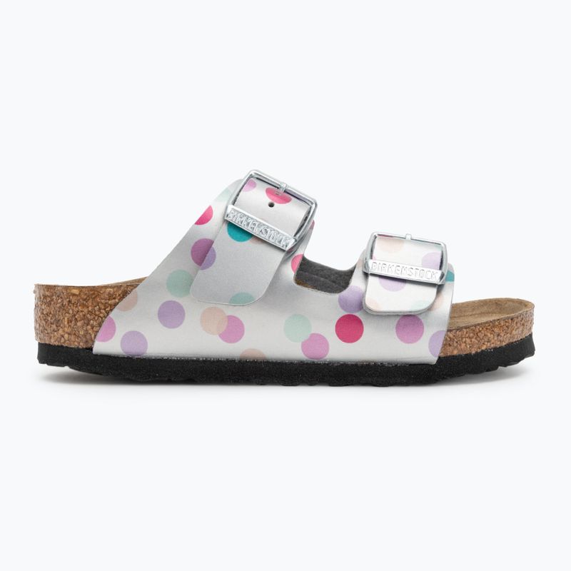 BIRKENSTOCK children's flip-flops Arizona BF Narrow electric metallic dots silver 2