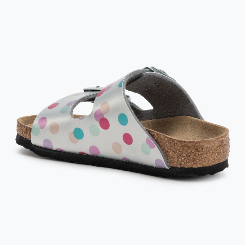 BIRKENSTOCK children's flip-flops Arizona BF Narrow electric metallic dots silver 3