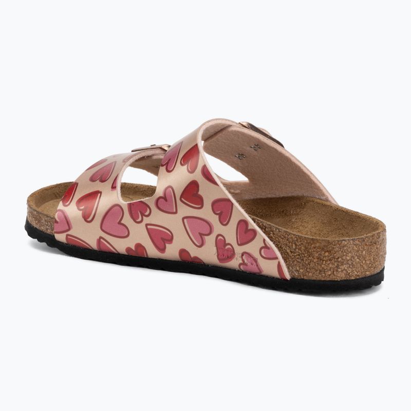 Children's slides BIRKENSTOCK Arizona Birko-Flor Narrow electric metallic copper hearts 3
