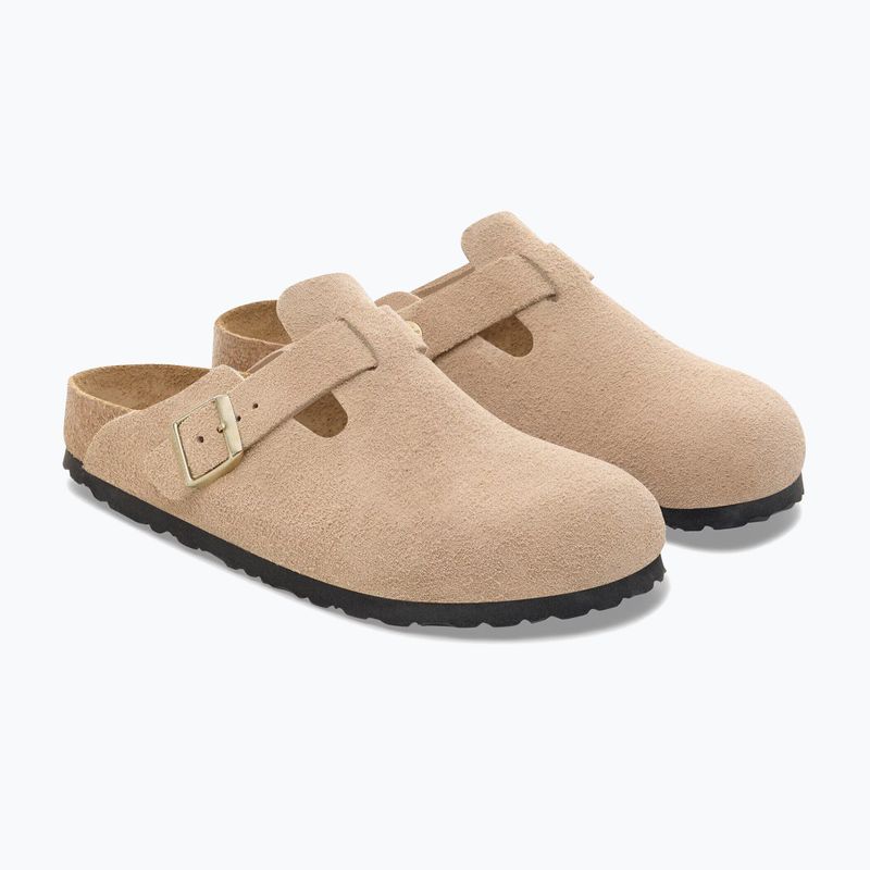 Slides BIRKENSTOCK Boston Suede Leather sandcastle 3