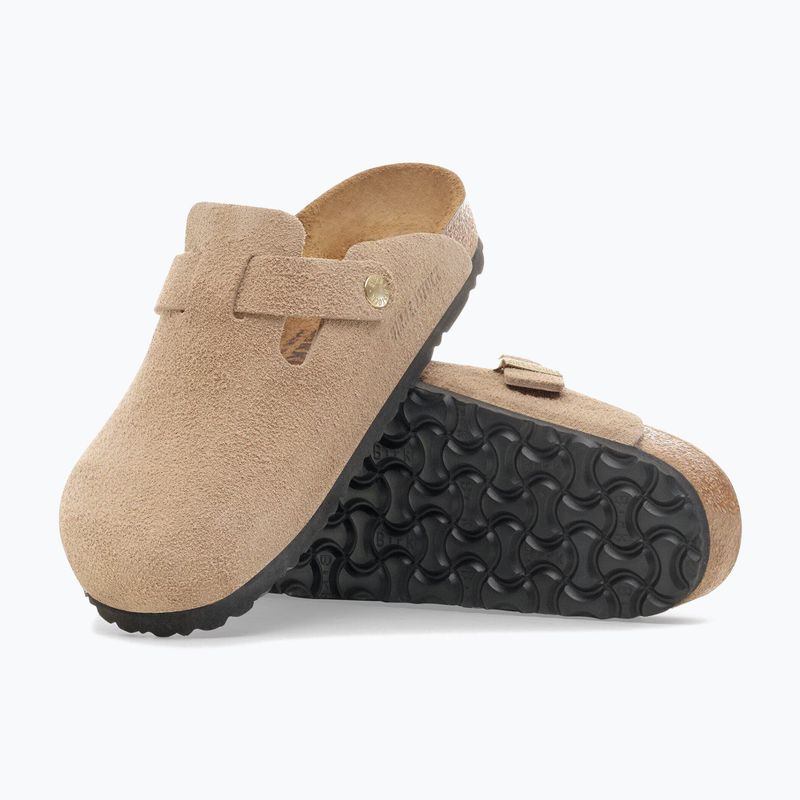 Slides BIRKENSTOCK Boston Suede Leather sandcastle 5
