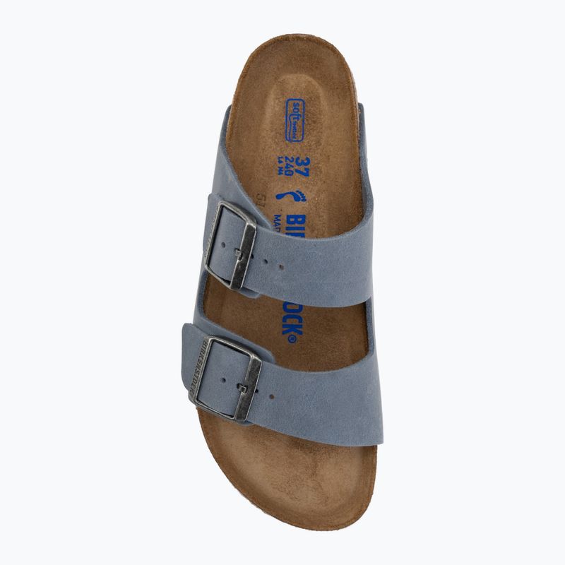 Slides BIRKENSTOCK Arizona Soft Footbed Oiled Leather Narrow elemental blue 5