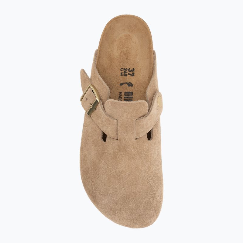 Slides BIRKENSTOCK Boston Suede Leather sandcastle 5