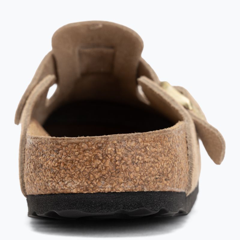Slides BIRKENSTOCK Boston Suede Leather sandcastle 6