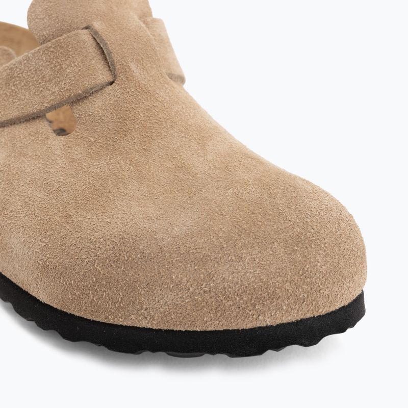 Slides BIRKENSTOCK Boston Suede Leather sandcastle 7