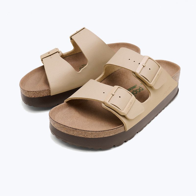 Slides BIRKENSTOCK Arizona Flex Platform Birko-Flor sandcastle 4