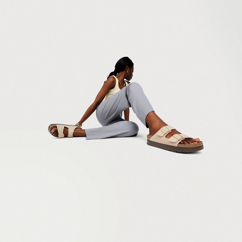 Slides BIRKENSTOCK Arizona Flex Platform Birko-Flor sandcastle 6